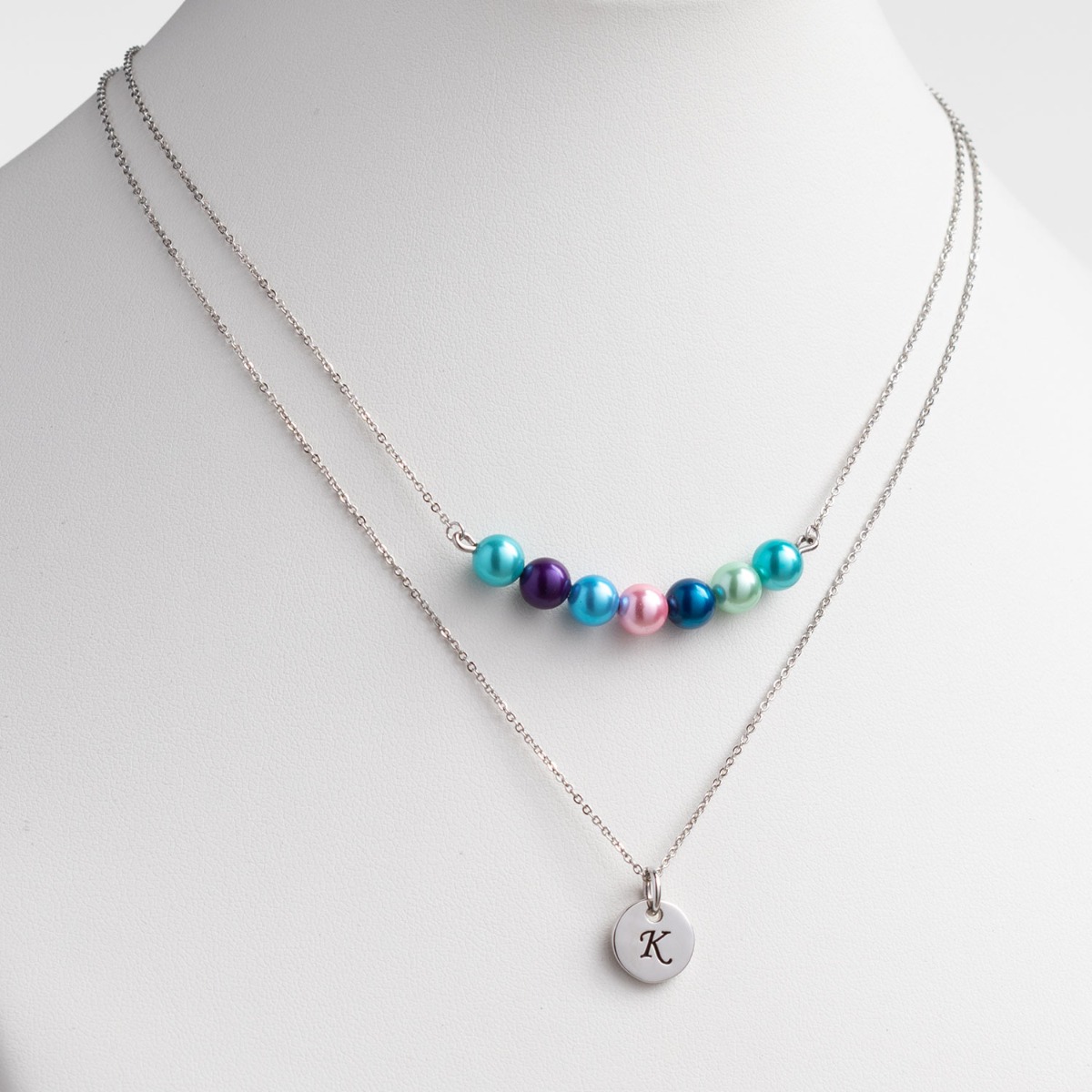 Birth Pearl Personalized Layered Necklace