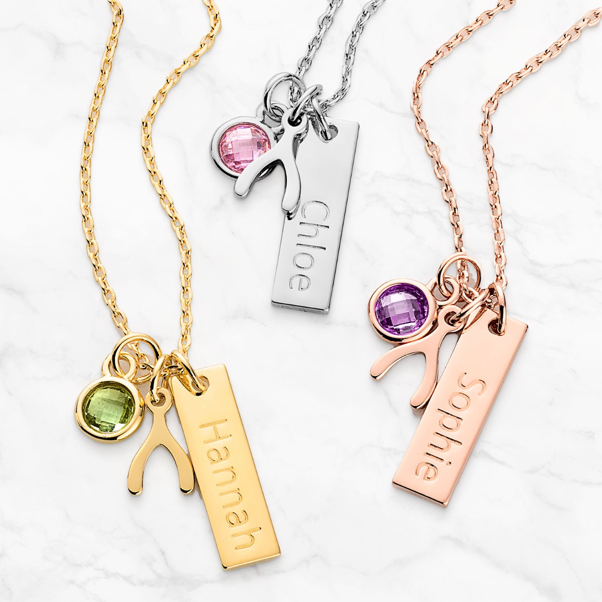 Make A Wish Personalized Charm Necklace