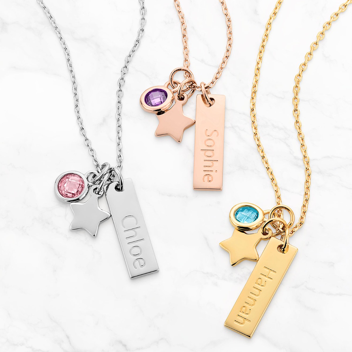 Star Bright Personalized Charm Necklace
