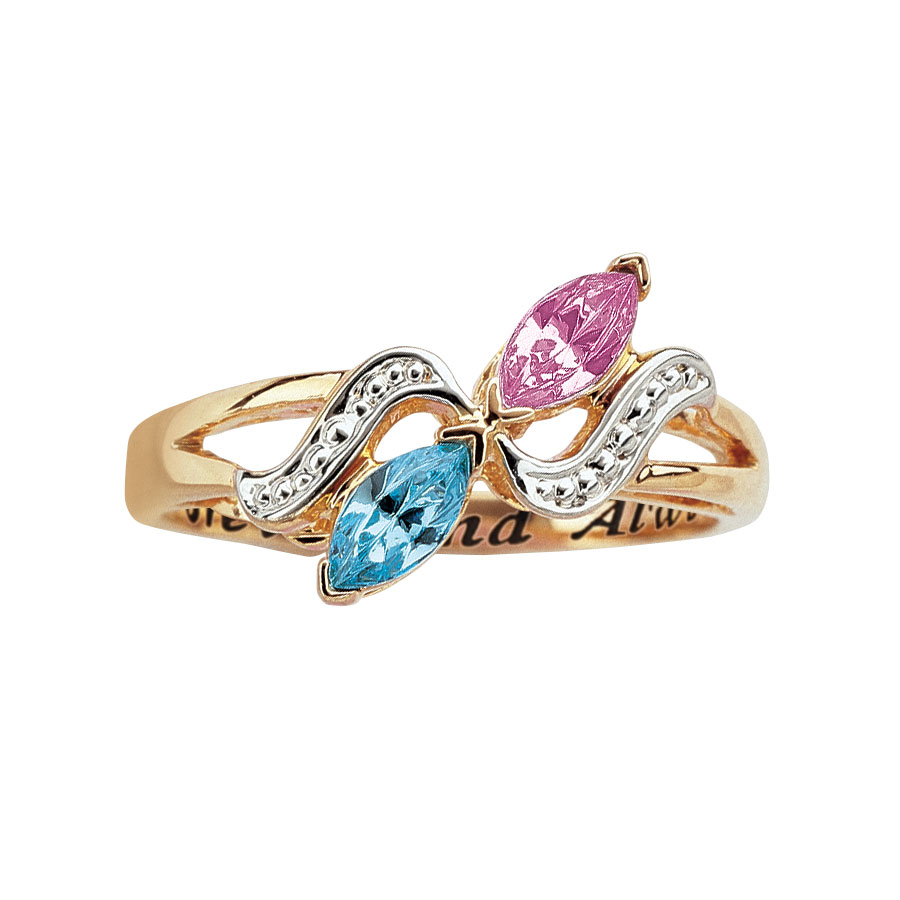 Couples Marquise Birthstone Ring