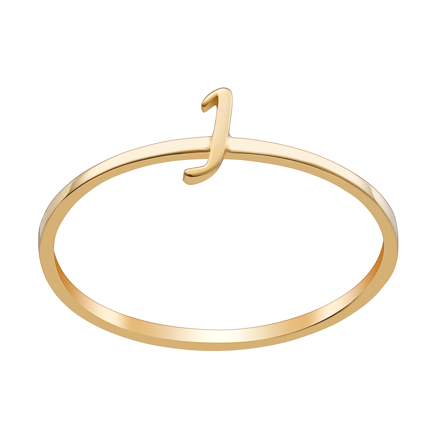 14K Gold over Sterling Petite Lowercase Script Initial Ring