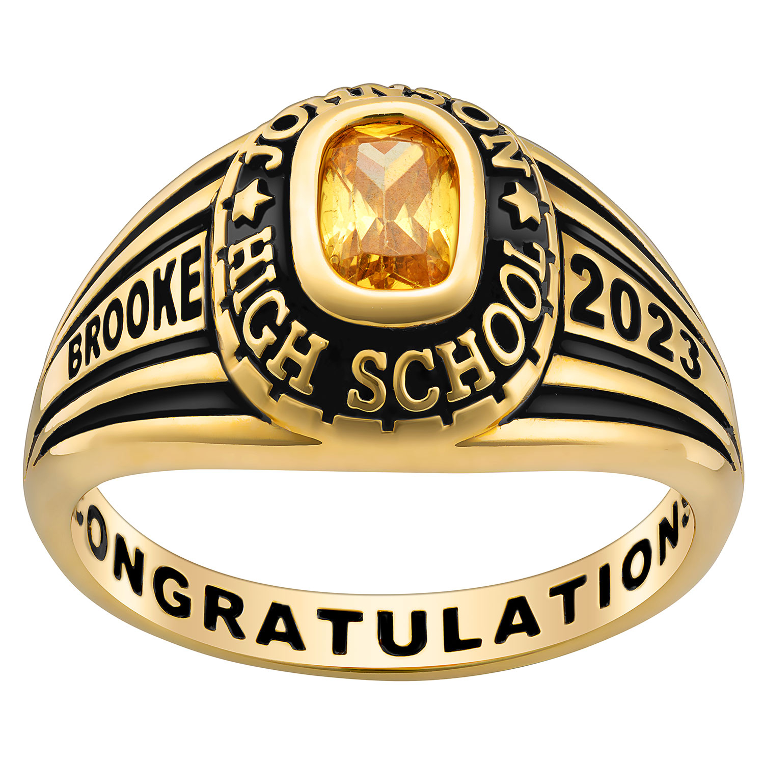Ladies' 14K Gold over Sterling Traditional Class Ring