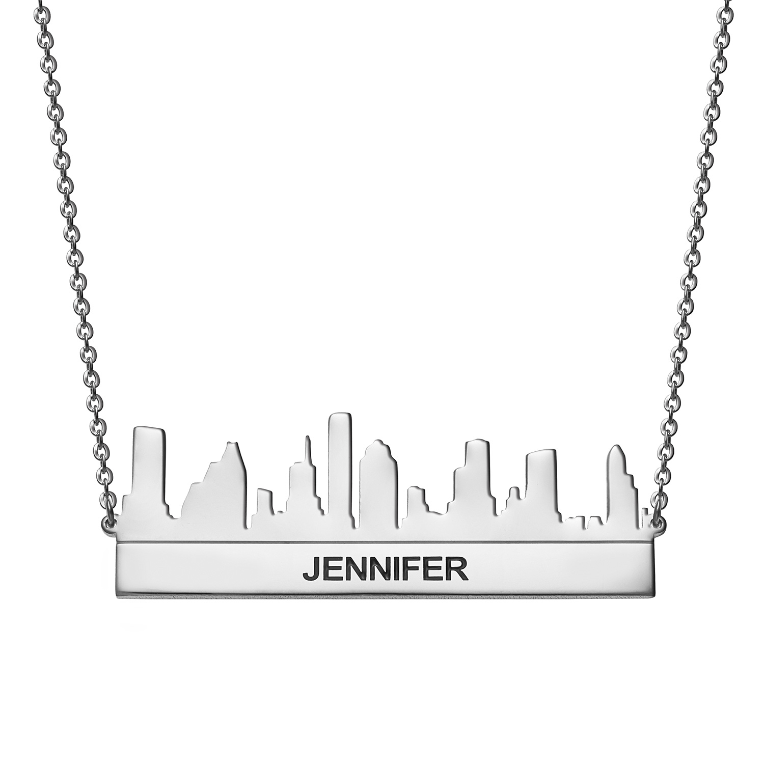 Cityscape Name Necklace Houston Skyline 