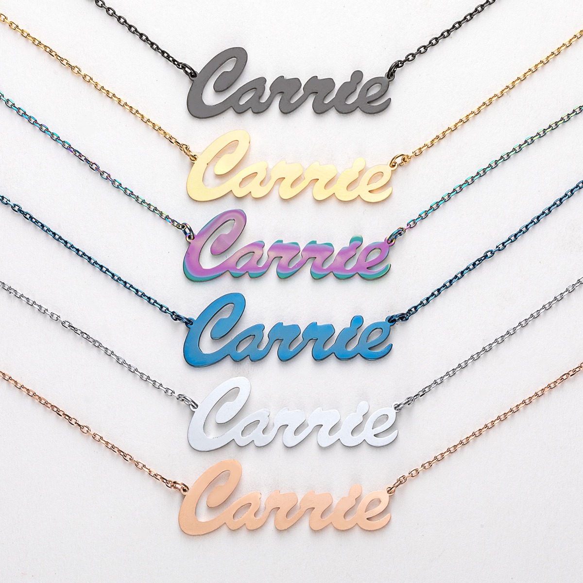 Stainless steel name necklace