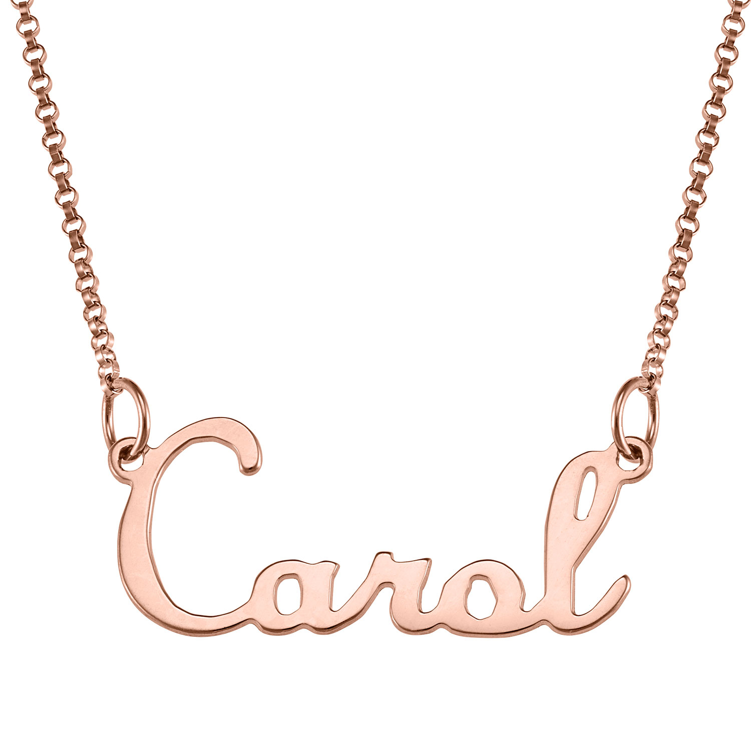 14K Rose Gold Plated Script Name Necklace