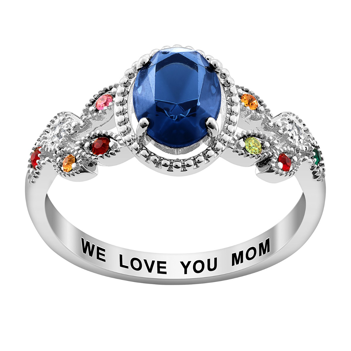 Mother's Oval Family Birthstone Ring