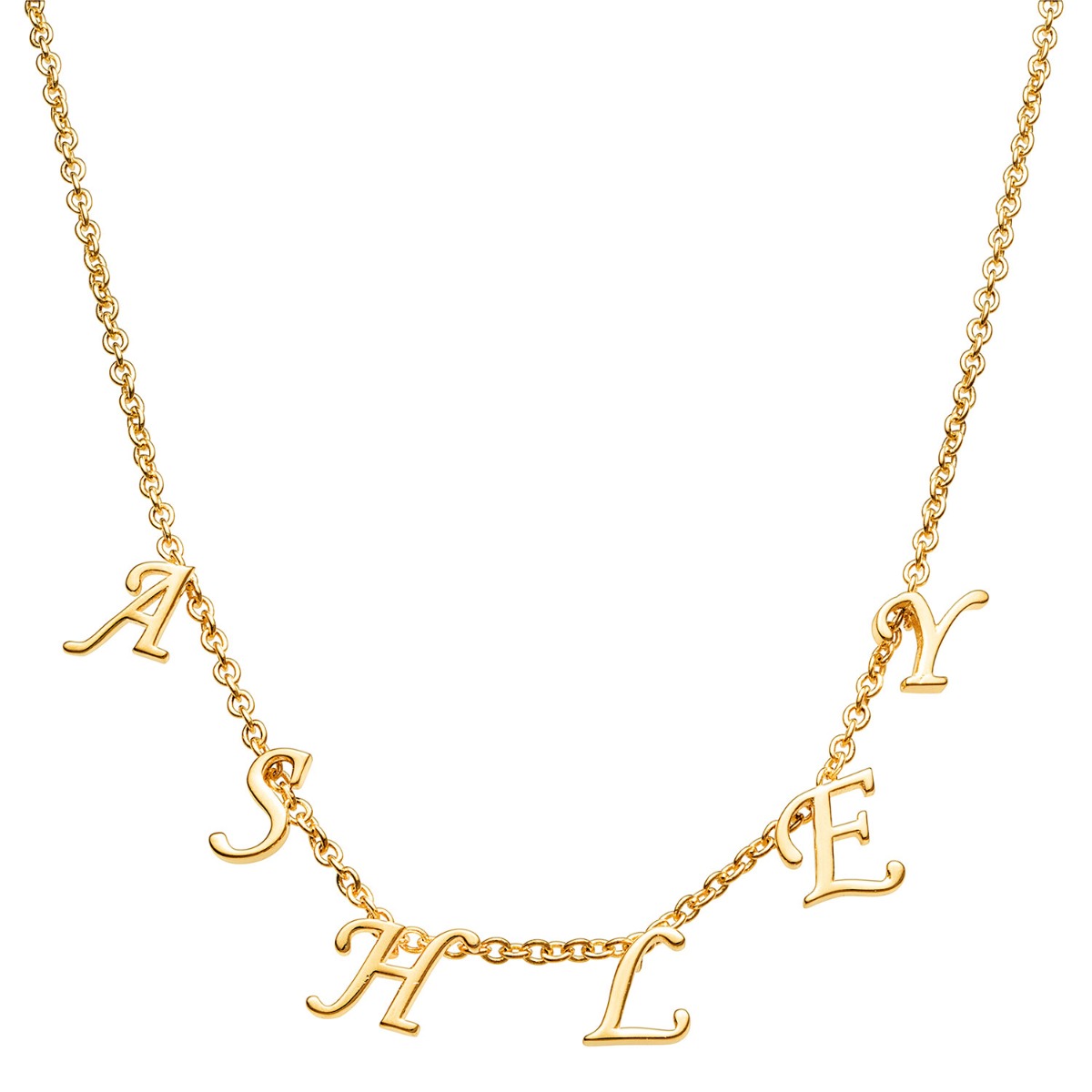 14K Gold Plated Dainty Letters Choker Name Necklace