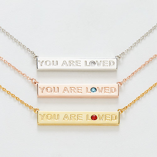 YOU ARE LOVED Birthstone Empowerment Necklace