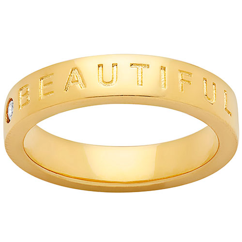 BEAUTIFUL 14K Gold Plated Birthstone Empowerment Ring