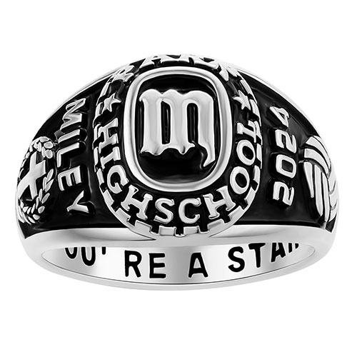 Women's Old English Initial Traditional Class Ring