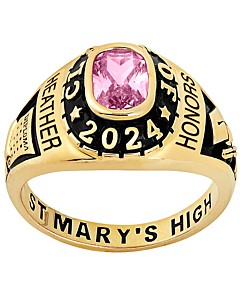 Women's 14K Celebrium Birthstone 2024 Class Ring