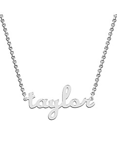 Sterling Silver Kid's Lowercase Script Name 16" Necklace